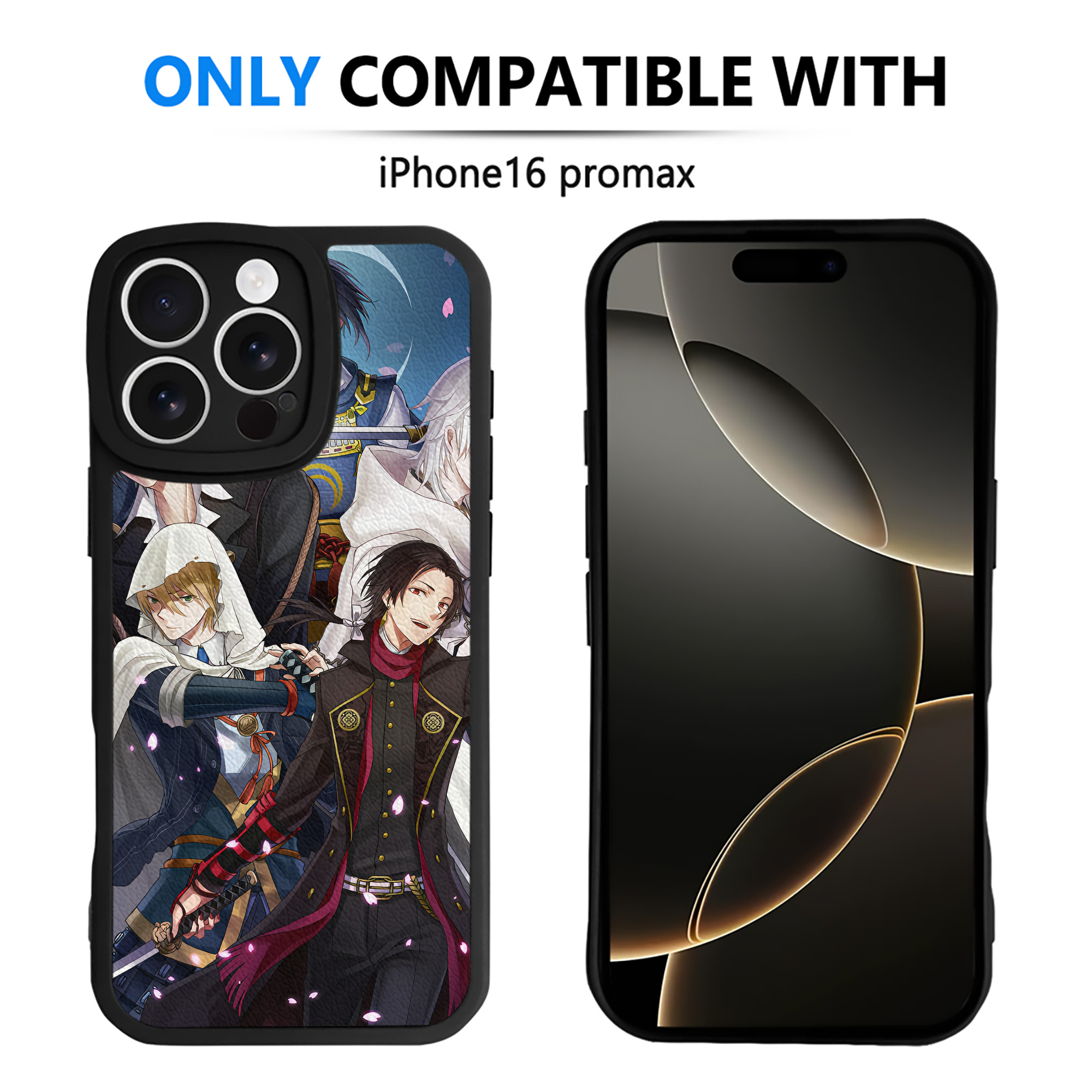 （画像用） 刀剣乱舞 Touken Ranbu 【iPhone 16シリーズ対応】シリコンスマホケース（レザー調） 材質：シリコン